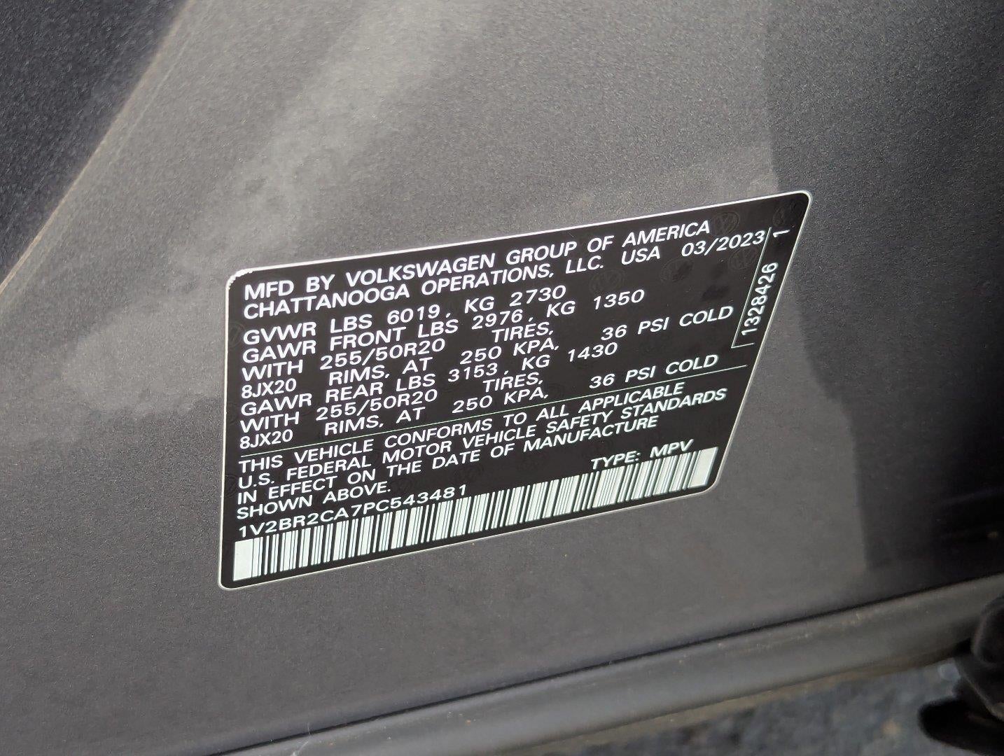 2023 Volkswagen Atlas 3.6L V6 SEL