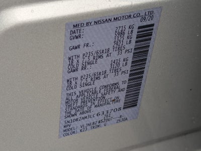 2020 Nissan Pathfinder S