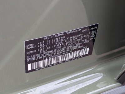 2026 Subaru CROSSTREK Wilderness