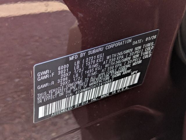 2026 Subaru ASCENT Touring 7-Passenger