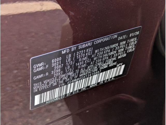 2026 Subaru ASCENT Touring 7-Passenger