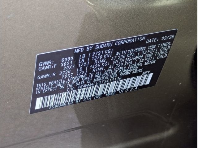 2026 Subaru ASCENT Onyx Edition Touring 7-Passenger