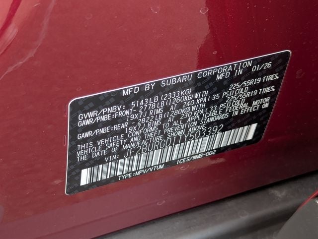 2026 Subaru OUTBACK Limited XT