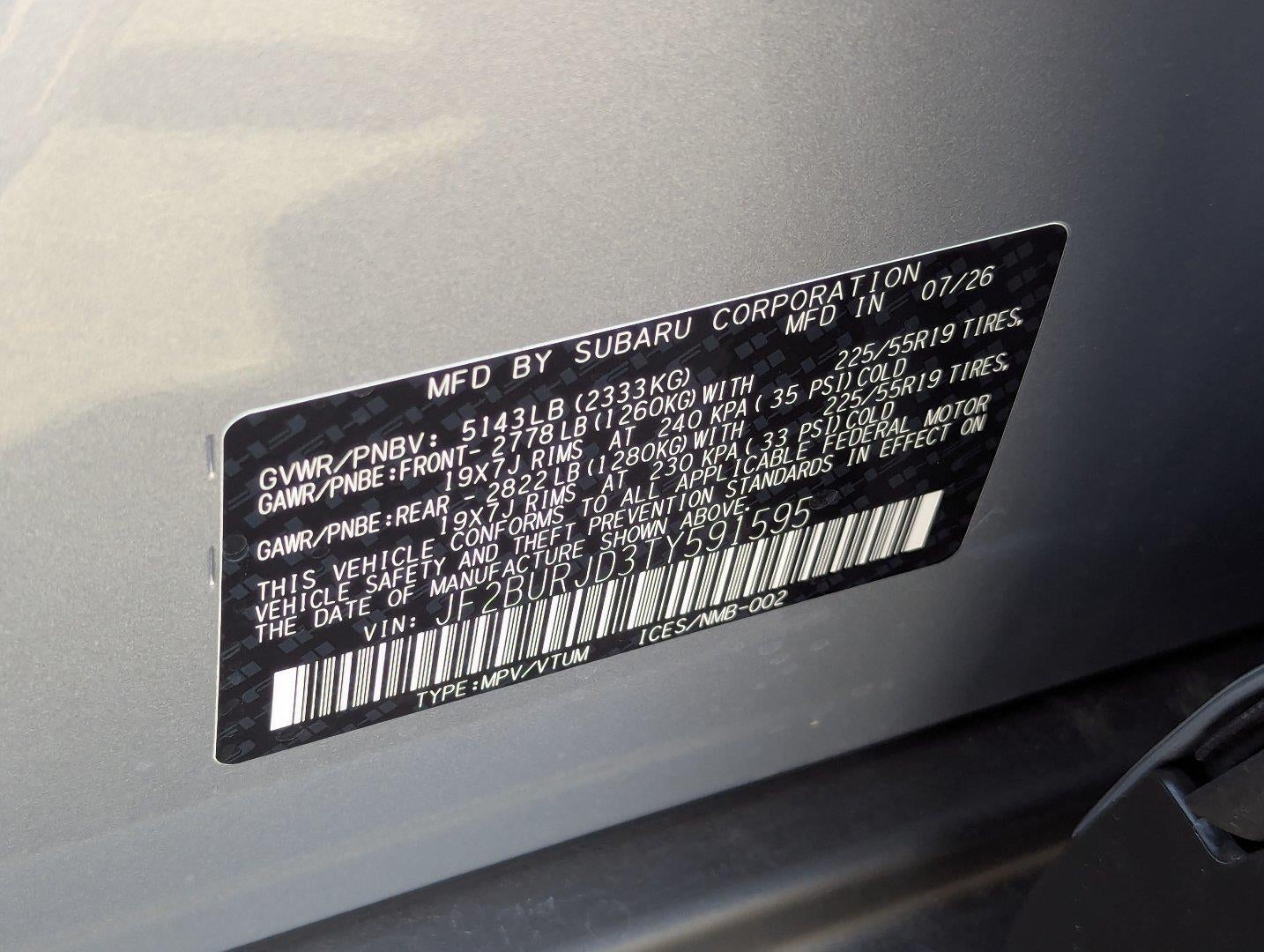 2026 Subaru OUTBACK Touring XT