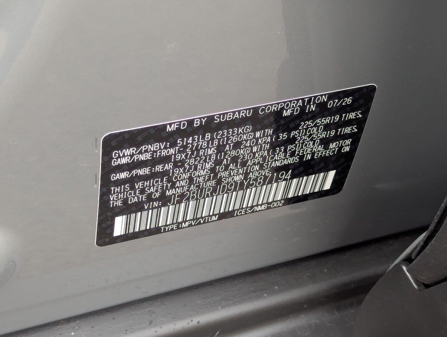 2026 Subaru OUTBACK Touring XT